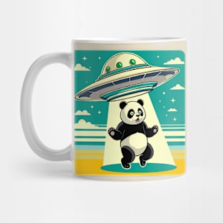 Panda Bear Being Abducted by Aliens Mug